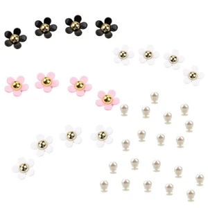 18x Shoe Charms Flower Pearl Pins Shoe Accessories for Boys Girls DIY - Picture 1 of 11