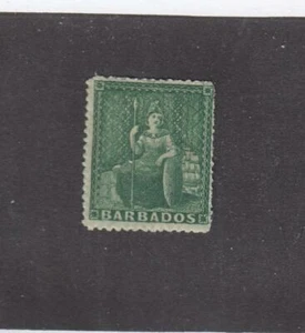 BARBADOS (MK3834) # 15a F-MH 1/2d 1859 BRITANIA/AZUL VERDE GATO VALOR $63 - Imagen 1 de 1