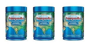 Rajnigandha Premium Pan Masala Flavoured Mouth Freshener Pack 100gX3 Tin Dabba - Picture 1 of 3