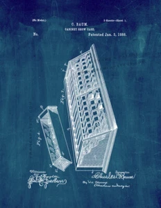 Cabinet Showcase Patent Print Midnight - Picture 1 of 3