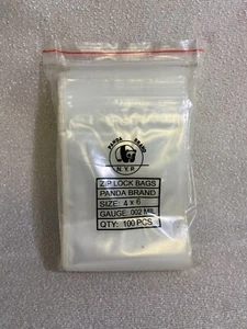 Clear 2 MIL 4 x 6 in Zip Seal Lock able Bags Reclosable Plastic ReUsable Baggies - Picture 1 of 2