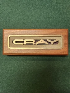 Cray Research Holz/Schwer Messing Cray 1972-1982 Schreibtisch Display Auszeichnung - Bild 1 von 4