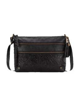 The Sak Collective LANCE Black Embossed Crossbody Handbag- NWT - Picture 1 of 11