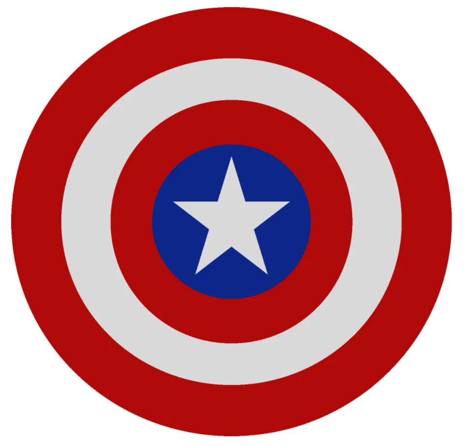 Adesivo/decalque de vinil resistente às intempéries logotipo Captain America Shield 02 - Imagem 1 de 1