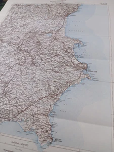 WW2 CAPTURED GERMAN map of CATANIA, SYRACUSE & AUGUSTA (OPERATION HUSKY) July 43 - Picture 1 of 20