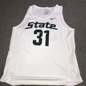 Michigan State Spartans 2015 Nike DriFit Tank Top White Large Track Field - Picture 1 of 5