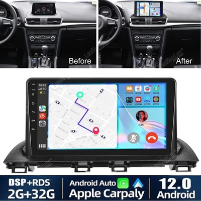 Radio estéreo para coche 2+32 GB Android 12.0 Wifi Carplay GPS navegación para Mazda 3 2014-2019 Foto 1 de 4