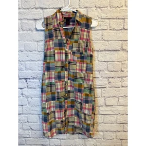 RALPH LAUREN Patchwork kariertes ärmelloses Hemdblusenkleid Damen Größe S - Bild 1 von 6