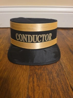 TRAIN MAN CONDUCTOR HAT RAILROAD TRAIN OPERATOR CONDUCTORS COSTUMES CAP 55801 - Image 1 of 4