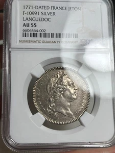 1771 France Jeton - Languedoc - NGC AU55 - TONED! - Picture 1 of 2