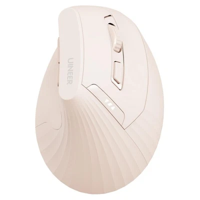 Ratón Vertical Ergonómico Rosa, Tri-Modo, Recargable, Indicador de Batería, USB Foto 1 de 4