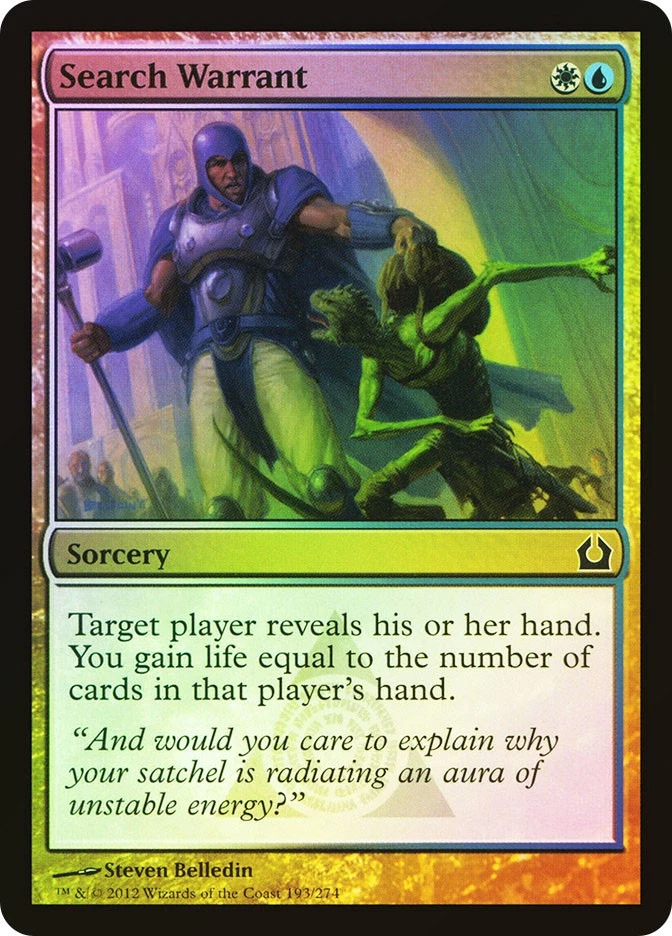 MTG FOIL Search Warrant  - Return to Ravnica #193 - Image 1 of 1