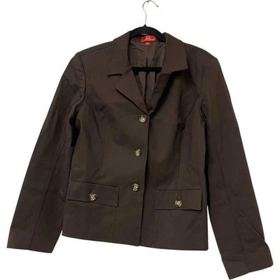 Chaqueta Blazer Oscar De La Renta Company Mujer Talla 16 Marrón Pecho Único Foto 1 de 4