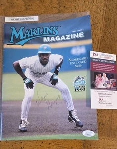 Florida Marlins 1993 Inagural Magazine Wayne Huizen Auto VOL 1 ED5 JSA AUTHENTIC - Picture 1 of 6