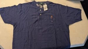 Neu mit Etikett 90er Vintage Hunt Club Poloshirt dunkelblau Herren Größe Medium Baumwolle - Bild 1 von 8