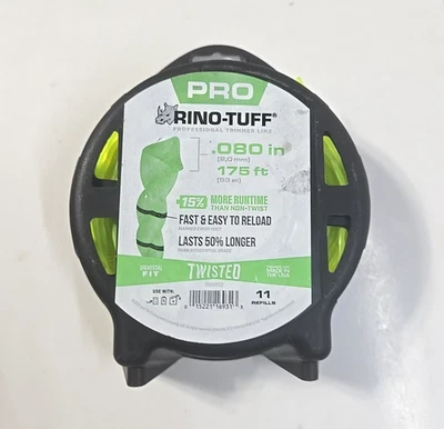 Rino-Tuff PRO Trimmer Line Twisted .080" x 175ft - Heavy-Duty - Made in USA - Image 1 of 4