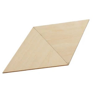 3 mm Thick Pine Wood Triangle Unfinished Wooden Slices DIY - Picture 1 of 20