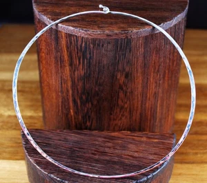 Retired James Avery Hammered Wire Hook-On Collar Necklace Sterling Silver 16" - Picture 1 of 9