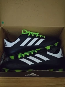 Adidas Goletto VI FG Tacchetti Calcio Uomo Taglia 11.5 Nero/Bianco/Verde SGC 753002 - Foto 1 di 17
