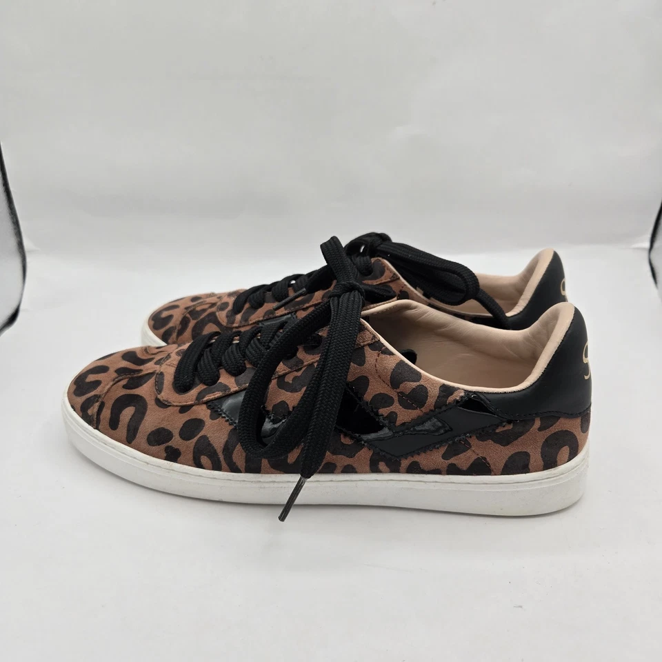 STUART WEITZMAN Daryl Leopard Sneakers Tennis Shoe Animal Print Size 6.5 - Image 1 of 4