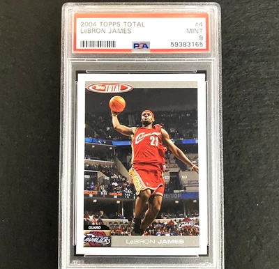 2004 Topps Total - LeBron James #4  ( POP 87 )  MINT  PSA  9 - Image 1 of 4
