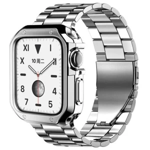 Stainless Steel Strap TPU Case For Apple Watch Ultra Series 10 9 8 7 6 SE 5 4 3 - Picture 1 of 19