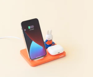 MIFFY 2 in 1 Dual Fast Wireless Charging Cradle _ Includes Miffy figure - Picture 1 of 6