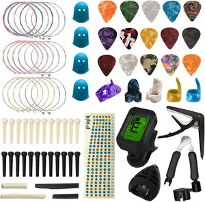 TTCR-II Gitarren Zubehör Set,78 Pcs Gitarrenzubehör mit Gitarren Stimmgerät,1 - Bild 1 von 12