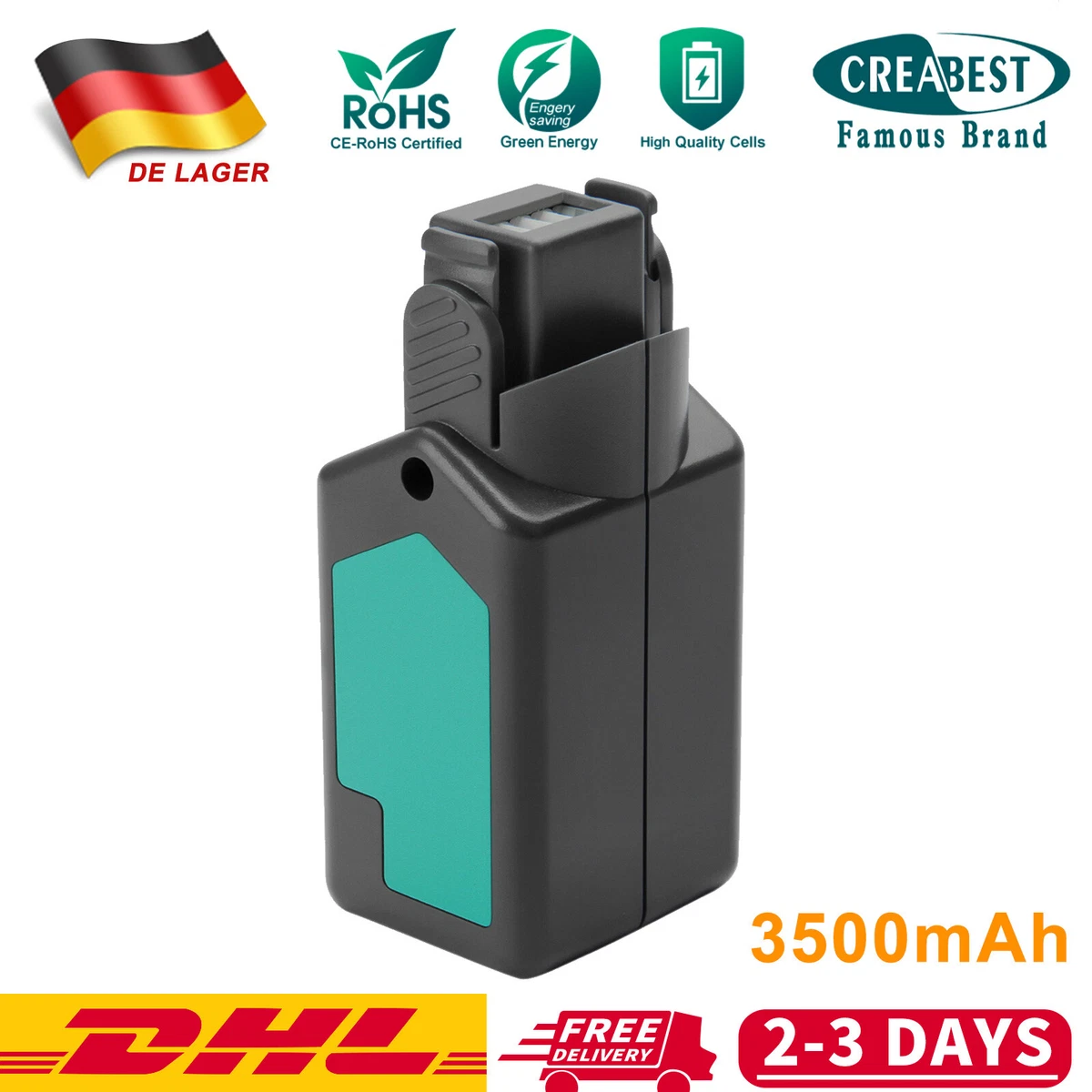 Vhbw Akku Für Wolf Garten Accu 45 – 2000 MAh, NiMH, 3,6 V, Ersatzakku Für Rasenscheren & Werkzeug