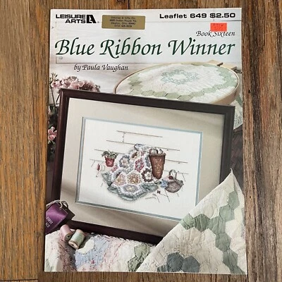 Leisure Arts #649 Paula Vaughn Book 16 "Blue Ribbon Winner" Chart - Image 1 of 2