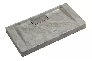 Hand Crafted Marble nature stone wash basin Hermès matt grey wall hung 600*300 - Picture 1 of 5