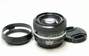[Near MINT] Nikon Ai Nikkor 50mm F/1.4 MF Standard Prime Lens wz/Hood&Cap JAPAN - Picture 1 of 7
