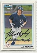 J.R. John Ryan Murphy Signed autographed Card 2010 Bowman Prospects