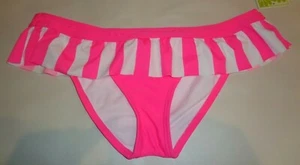Hobie Size Large FLIRT SKIRT Pink White New Women's Bikini Bottom - Picture 1 of 12