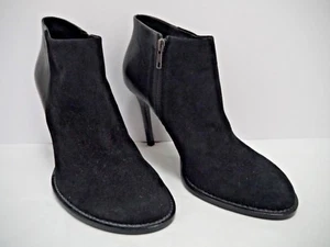 NEW AD ANN DEMEULEMEESTER black suede leather heeled booties ankle boots size 39 - Picture 1 of 9