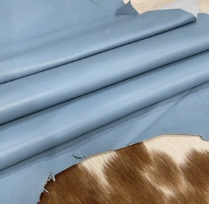 Avetco Economy Grade C Sheep Leather – 2oz Adriatic Blue Lamb Nappa Hide - Picture 1 of 6