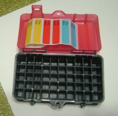 PLANO PLASTIC AMMO BOXES RED/GREY 50 Round STORAGE 9MM - Image 1 of 2