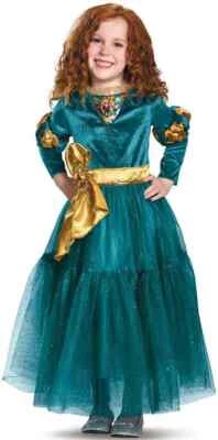 Mérida Disney Princesa Valiente Película Disfraz Elegante Halloween De Lujo Niño Disfraz Foto 1 de 2