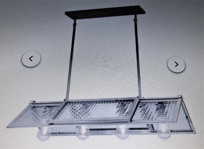 new Westinghouse 4 Light chandelier w/waffle glass and nickel finish - Image 1 of 4