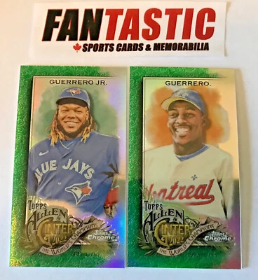 2022 Topps Allen & Ginter Chrome Mini GREEN Refractor Parallel /99 YOU PICK - Image 1 of 2