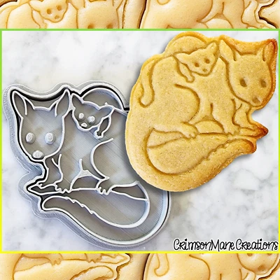 Possum Cookie Cutter, Australian Animals, Baking Supplies, Fondant Tool Stamp - image 1 of 4