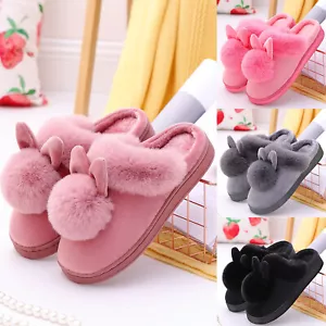 Häschen Hausschuhe Damen Frauen Indoor Winter Home Kaninchen Komfortschuh Fell - Bild 1 von 35