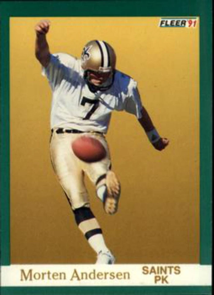 #291 Morten Andersen - New Orleans Saints - 1991 Fleer Football - Image 1 of 1