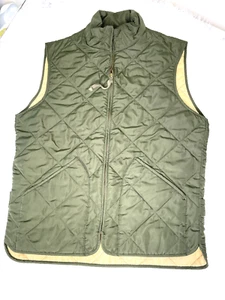 J Crew Mercantile Adult Size Small quilted Vest Green Full Zipper Pockets - Picture 1 of 5
