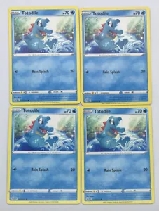 Pokémon TCG FUSION STRIKE 2021 Totodile x4 4x juego común #055/264 ¡sin jugar! - Imagen 1 de 1