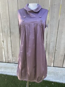 Skunkfunk SKFK Sleeveless Purple Collared Dress Size 3 - Picture 1 of 10
