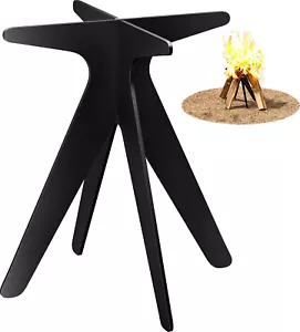 Vertical Fire Pit Grate 12 Inch Metal Log Grate for Indoor Outdoor Low Smoke Hea - Picture 1 of 12