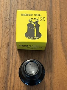 Bergeon 1458-A-12 Watchmakers Double Lens Eyeglass Loupe 12x Magnification, New - Picture 1 of 20