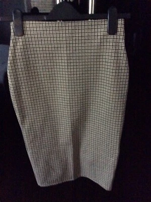 H&M White Bodycon Multicolour Midi Skirt Size XS - Image 1 of 3