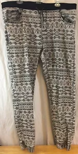 Pantaloni Born Fly Revolutionaries grigi 100% cotone design azteco da uomo taglia 2XL - Foto 1 di 7